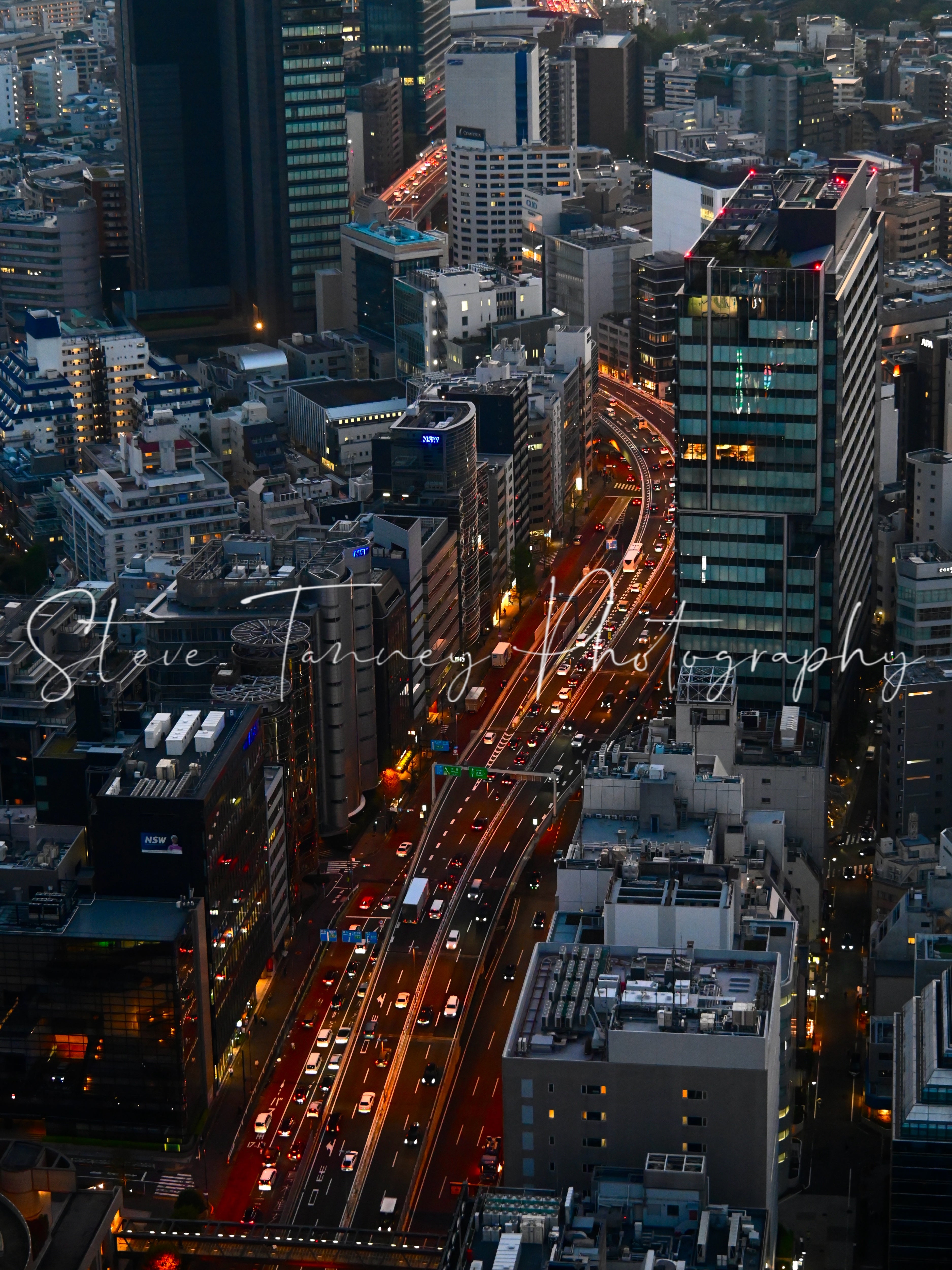 Tokyo Shibuya Shuto Expressway blue hour photo print | Fine wall